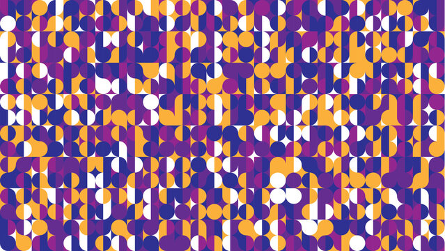 Figuras geometricas roxo e laranja