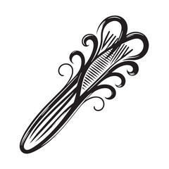 Black Color Hairpin Silhouette Vector Illustration, Solid White Background. minimal vector design