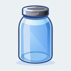 Clear Glass Jar with Lid, Empty Container, Storage Jar