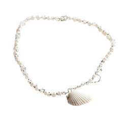Sophisticated Anklet with Delicate Crystal B Isolated on Transparent Background