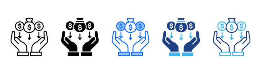 Profitability Icon Set With Multiple Style Collection 