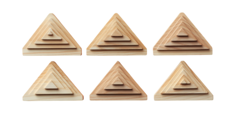 Wooden Triangle Stacking Toys