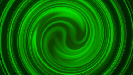 3D circle abstract design with colorful wave tunnel, circles and green gradient