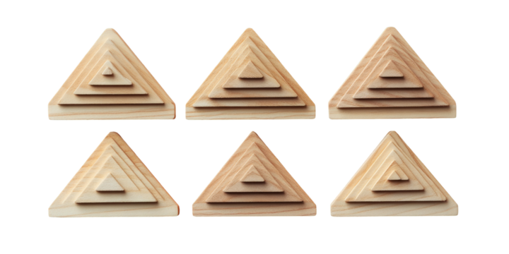 Wooden Triangle Stacking Toys
