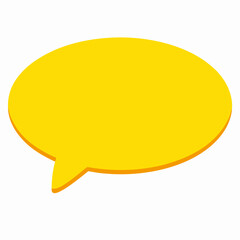 Yellow Speech Bubble Graphic Design Element