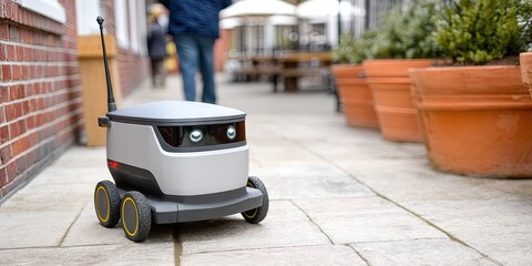photo of food delivery robot