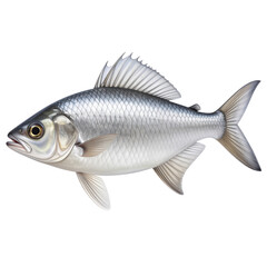 Fototapeta premium Untitled design - “Realistic Freshwater Fish with Textured Fins, Transparent Cutout”And transparent the background.