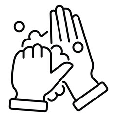 Thumb Cleaning Icon For Proper Hand Hygiene
