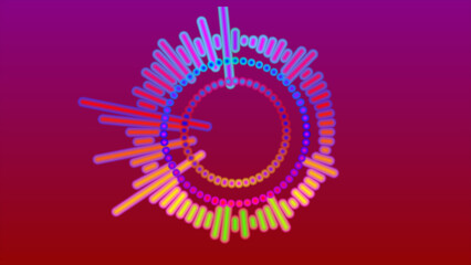 Gradian Equalizer music sound wave circle icon.