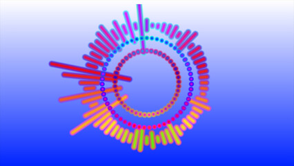 Gradian Equalizer music sound wave circle icon.