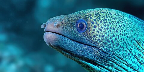 moray eel swimming in ocean 