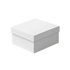 Naklejka premium Blank white square gift box