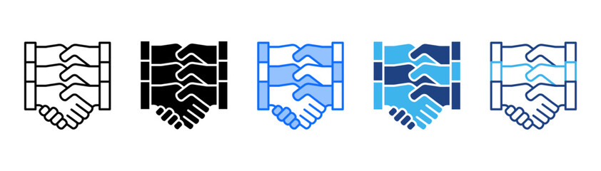 Repetition Icon Set With Multiple Style Collection 