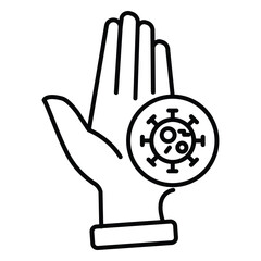 Vector Design Of Germ Infected Dirty Hand