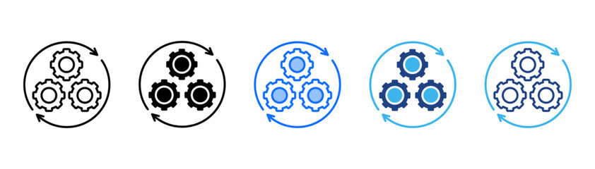 Reengineering Icon Set With Multiple Style Collection 