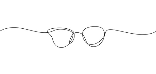 Simple line drawing of round glasses