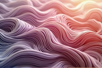 Fototapeta premium Abstract pink and purple waves with textured layers and soft lighting