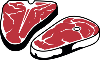 Two delicious t-bone steaks ready for grilling