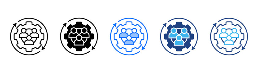 Responsibility Icon Set With Multiple Style Collection 
