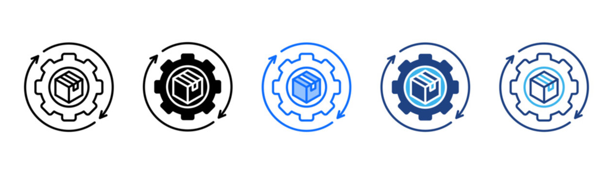 Utilization Icon Set With Multiple Style Collection 