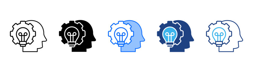 Skill Development Icon Set With Multiple Style Collection 