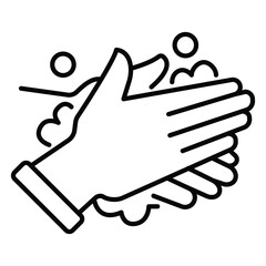 Clean Palmar Side Hand Vector Icon Design