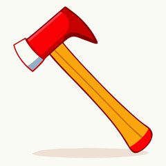 Red Firefighter's Axe, Halligan Bar, Emergency Tool