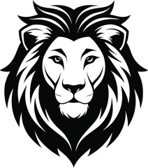 Lion head silhouette, lion head vector