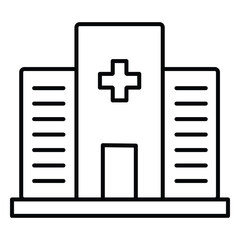 Fototapeta premium Medical Institution Hospital Icon for Health Services