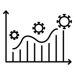 Vector Icon of Virus Infection Growth Curve