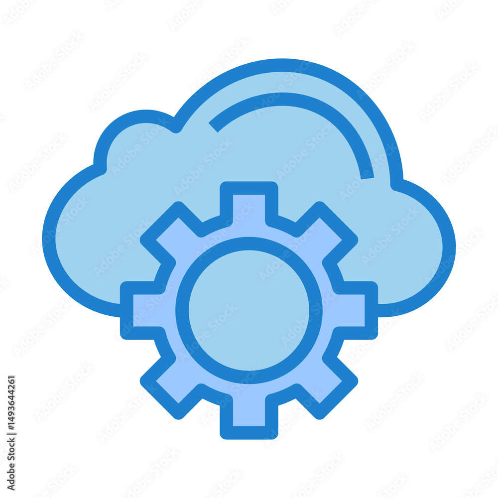 Poster Cloud Computing vector icon