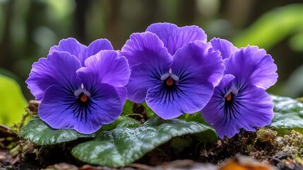 Obraz premium violet flower in the garden