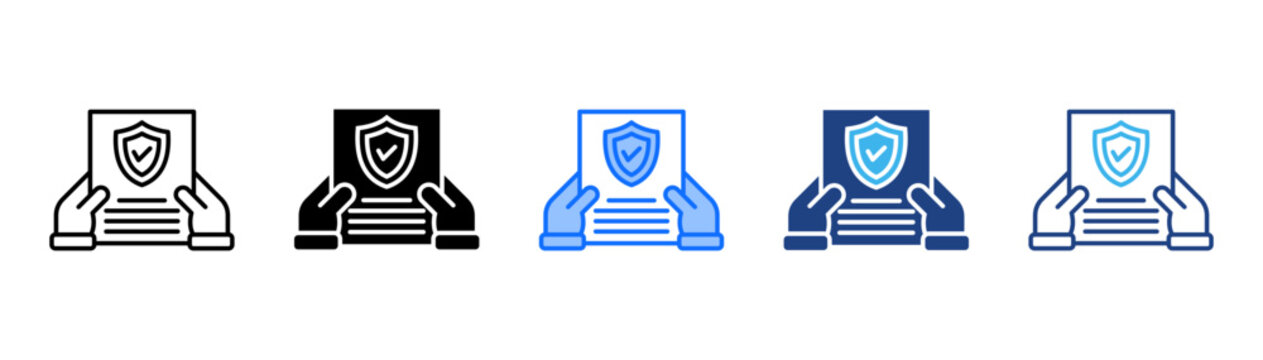 Right To Rectification Icon Set With Multiple Style Collection 