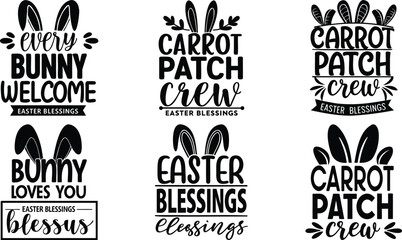 Carrot Patch and Easter Blessings Bunny Quote Pack