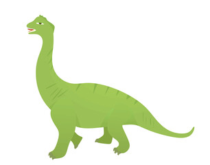 Green dinosaur standing. vector illustration