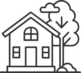 house with a roof vector  icon 