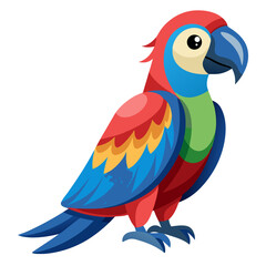 blue and yellow macaw isolated on transparent background