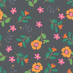 Seamless pattern with floral background