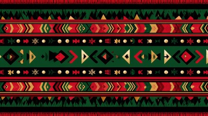 Celebration of Juneteenth with vibrant textile patterns showcasing cultural heritage and pride