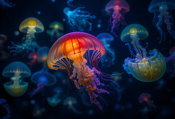 Obraz premium jellyfish in aquarium