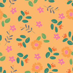Seamless pattern with floral background