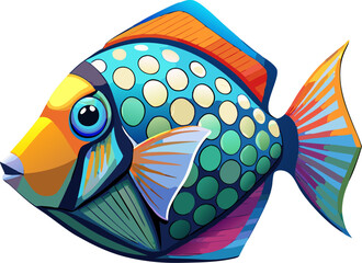 vector illustration of a fish