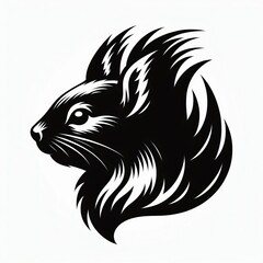 Obraz premium Squirrel silhouette