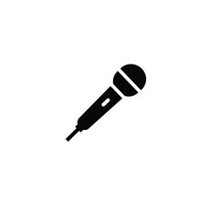Simple black microphone icon design element