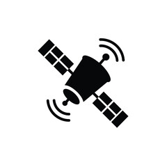 Satellite icon space technology orbit communication