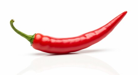Isolated red chili pepper spicy hot ingredient cooking food fresh vegetable healthy diet organic natural spice