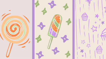 Sweet Treats and Whimsical Dreams A Candy Shop Fantasy Featuring Lollipops Popsicles and Cupcakes in