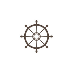 Obraz premium steering ship logo and vector template