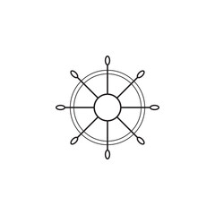 Obraz premium steering ship logo and vector template