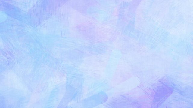 Abstract violet blue pink strokes stop motion watercolor stains, splashed copy space of old textures with dust background. Chaotic movement of wet strokes with flickering, dirt, grain